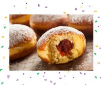 fruit filled donut known as paczki in Poland